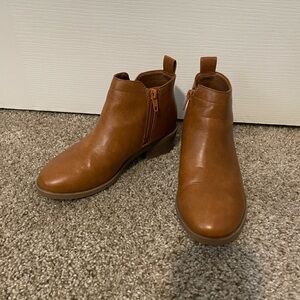 Girls Cognac Ankle Boots Girls Size 2
